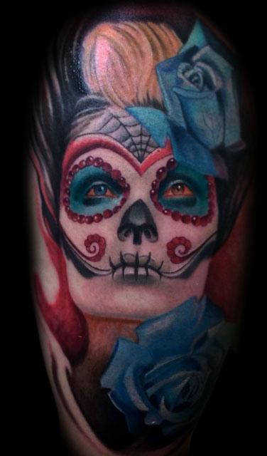 Tattoos - Day of dead tattoo - 100164